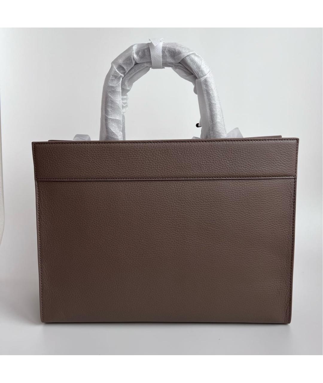 COCCINELLE Бежевая кожаная сумка с короткими ручками, фото 5