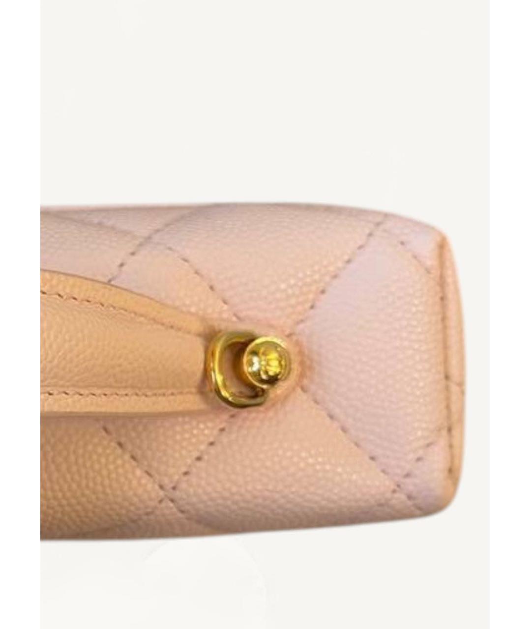 CHANEL Розовая кожаная сумка через плечо, фото 4