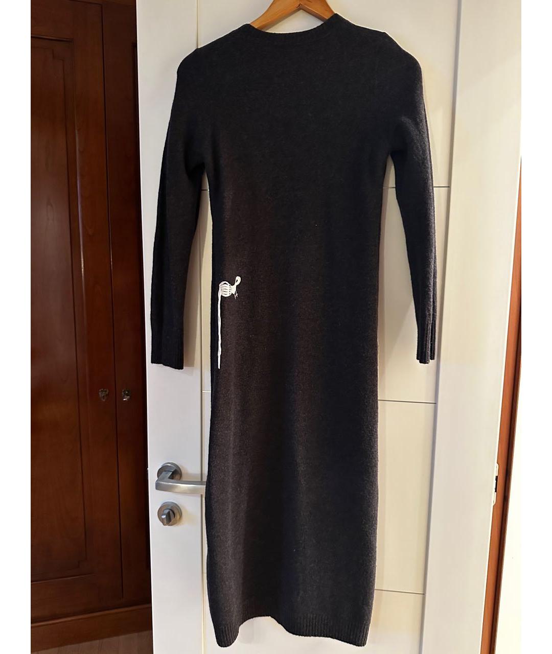 CELINE Серое шерстяное повседневное платье, фото 4