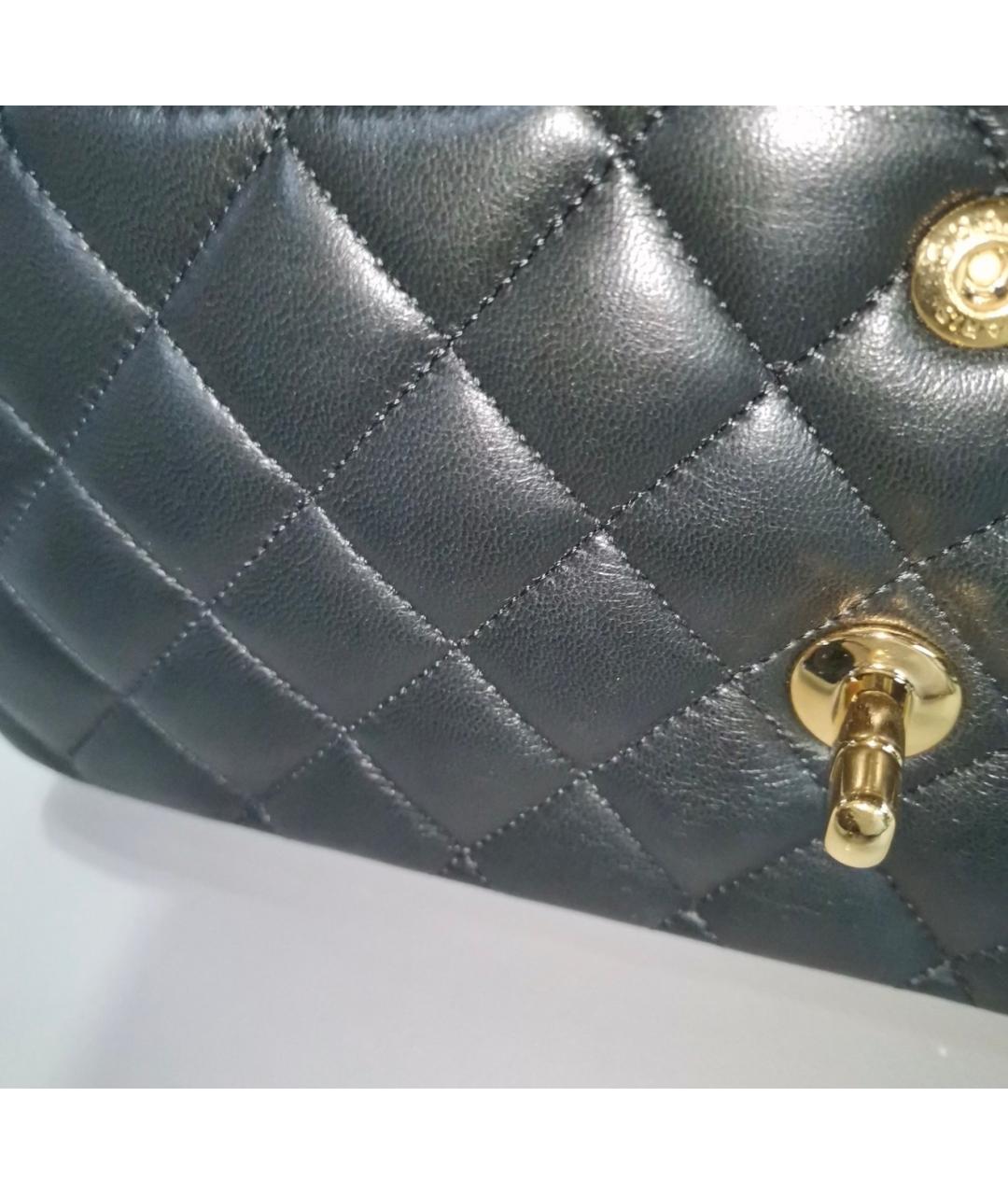 CHANEL Черная кожаная сумка через плечо, фото 7
