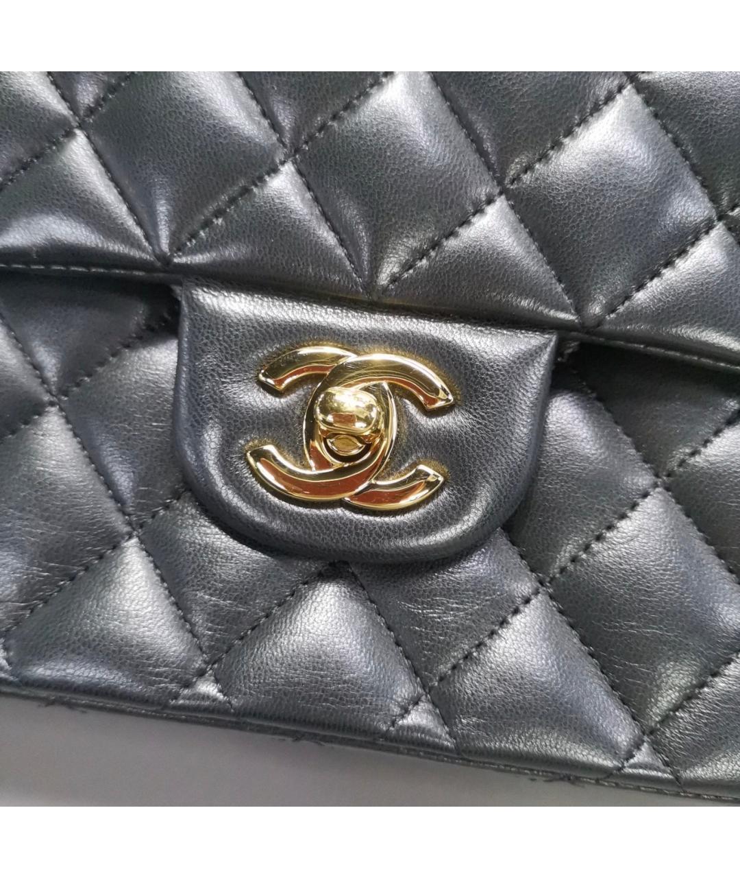 CHANEL Черная кожаная сумка через плечо, фото 5