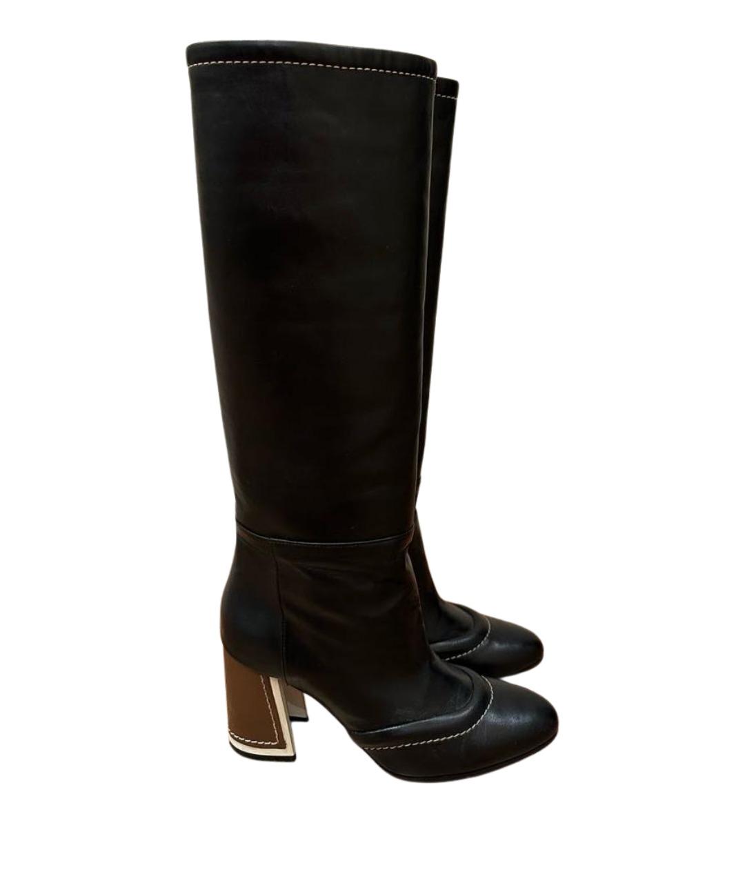 MARNI Черные кожаные сапоги, фото 1