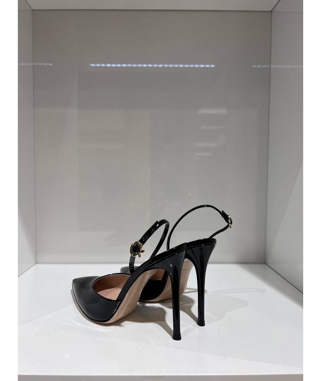 GIANVITO ROSSI Черные кожаные туфли, фото 4