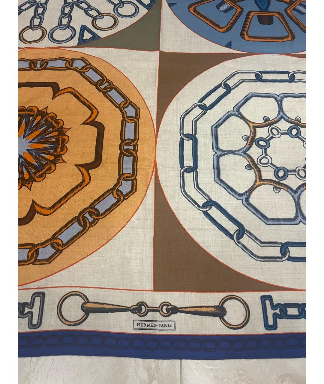 HERMES Мульти кашемировый платок, фото 4