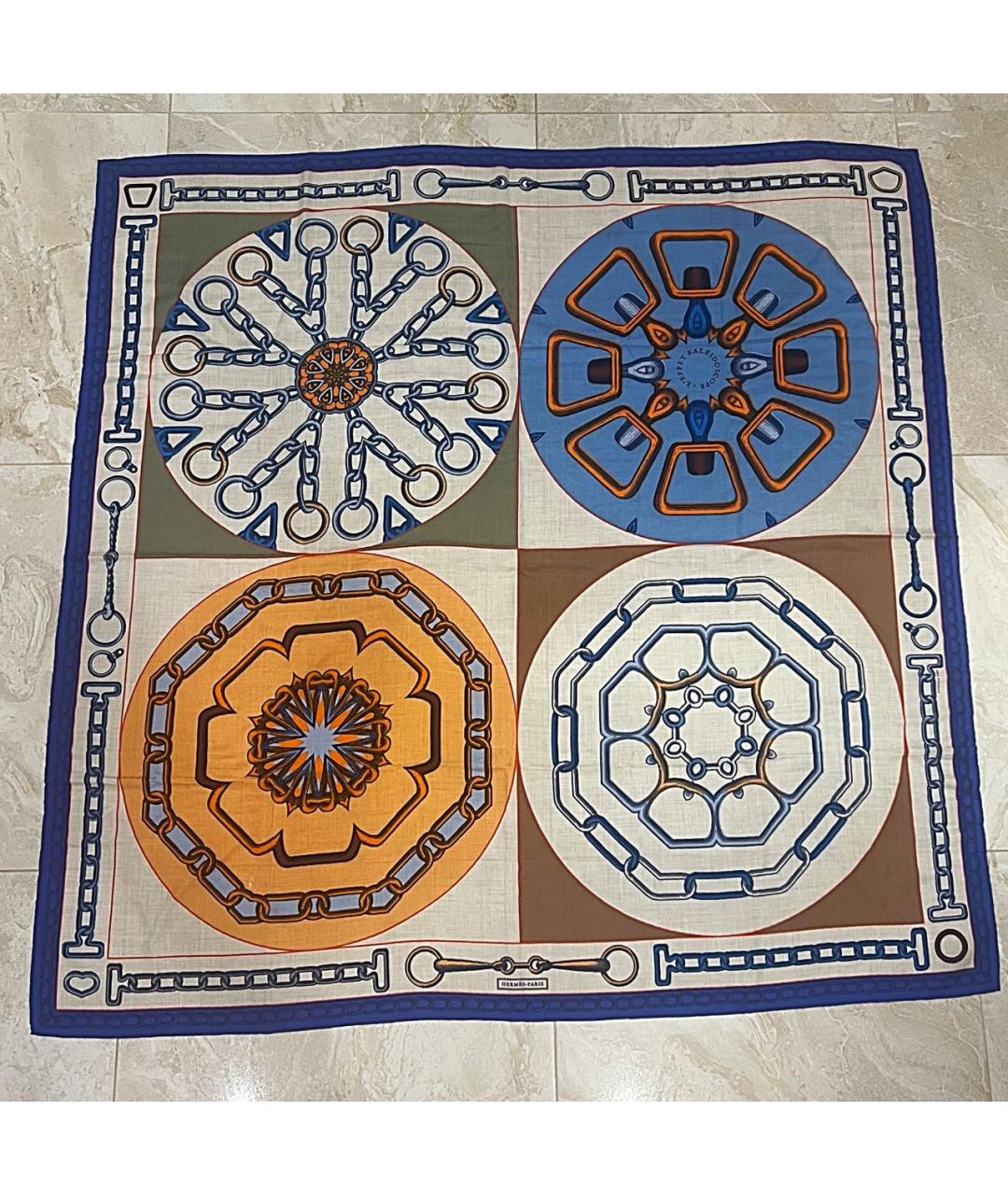 HERMES Мульти кашемировый платок, фото 6