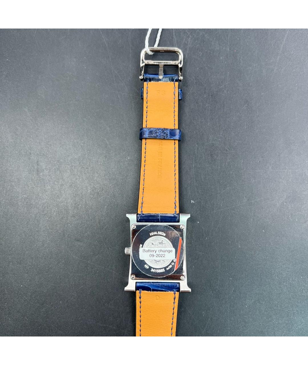 HERMES Черные часы из белого золота, фото 2