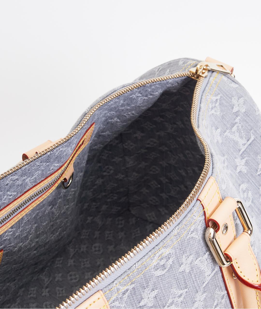 LOUIS VUITTON Серая тканевая дорожная/спортивная сумка, фото 7