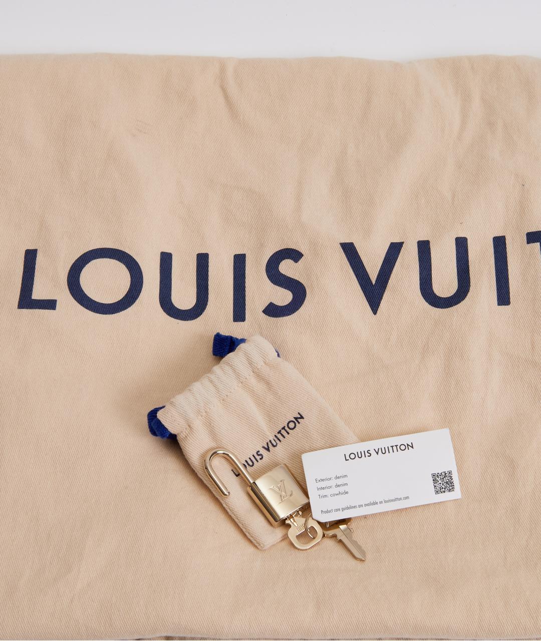 LOUIS VUITTON Серая тканевая дорожная/спортивная сумка, фото 6