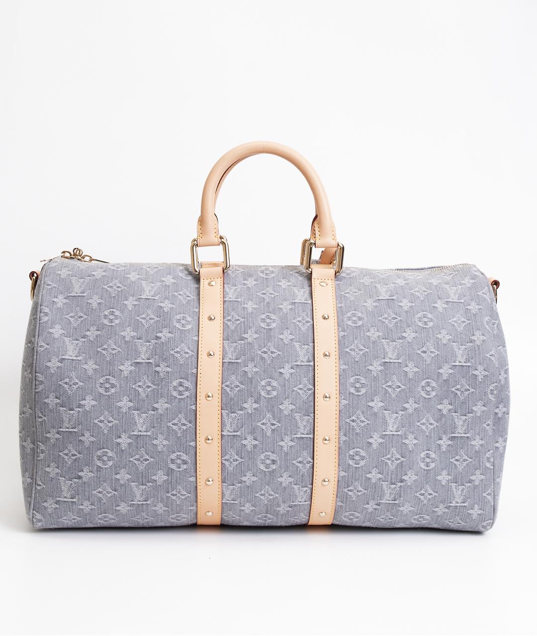 LOUIS VUITTON Серая тканевая дорожная/спортивная сумка, фото 9