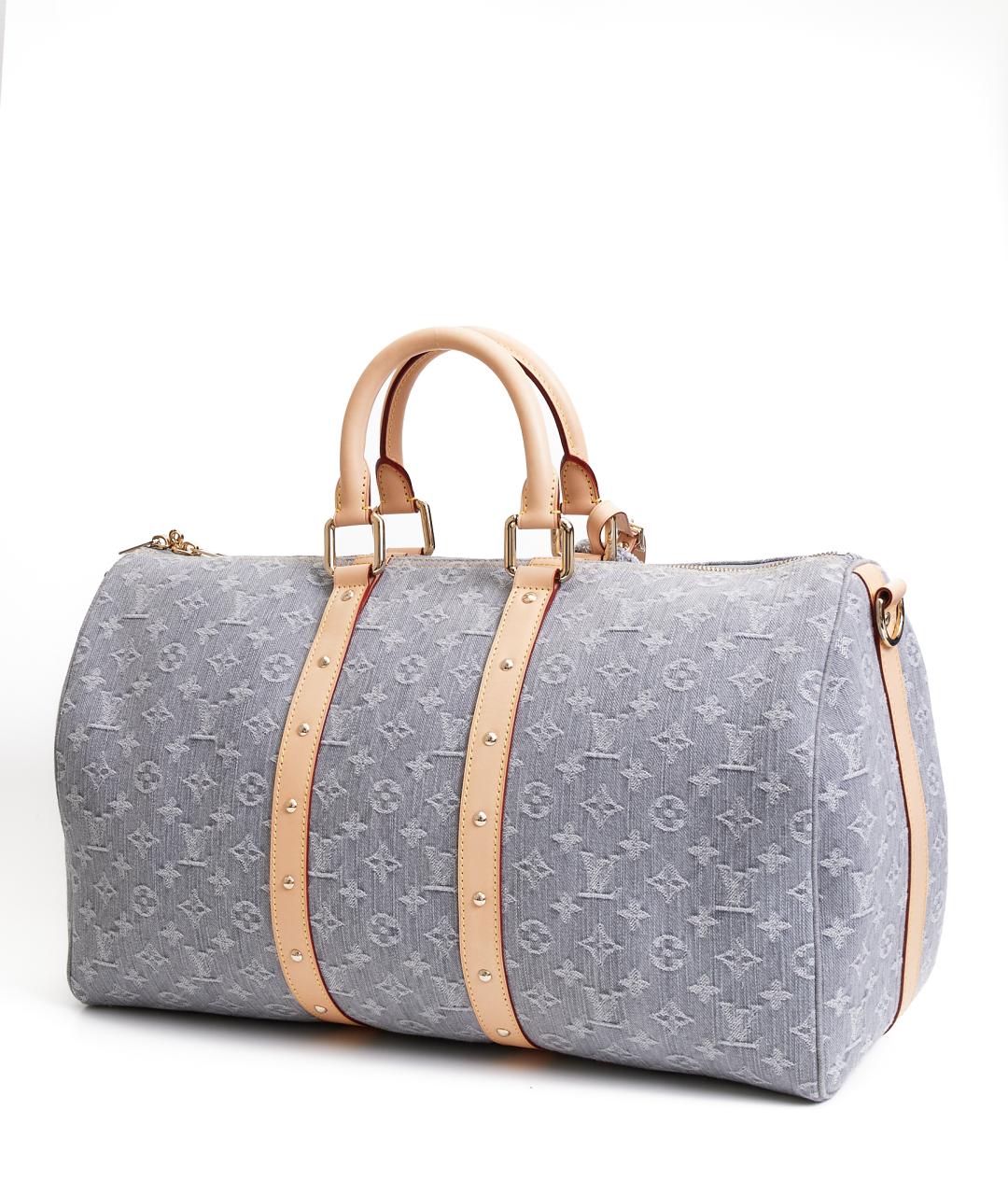 LOUIS VUITTON Серая тканевая дорожная/спортивная сумка, фото 2