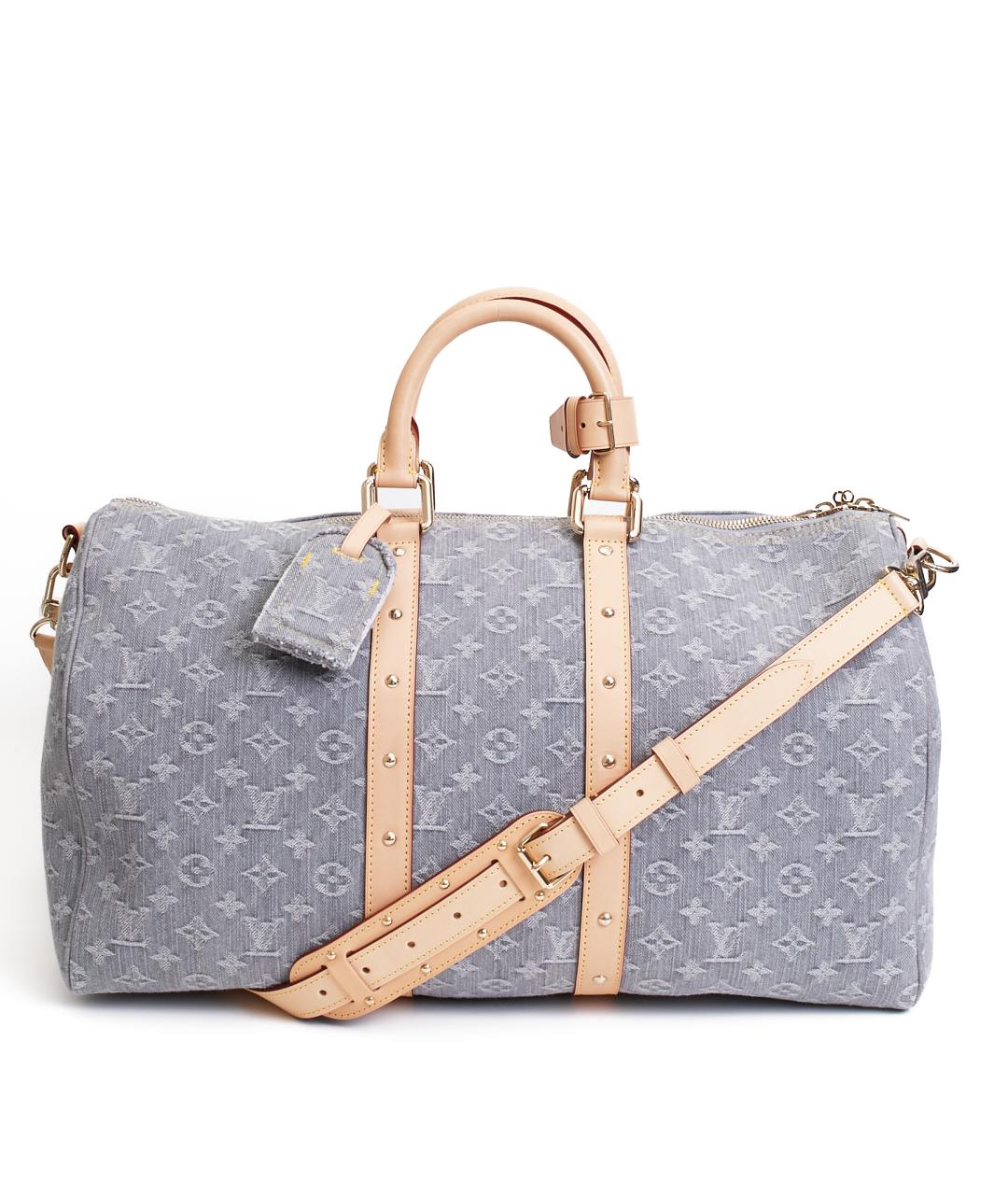 LOUIS VUITTON Серая тканевая дорожная/спортивная сумка, фото 3