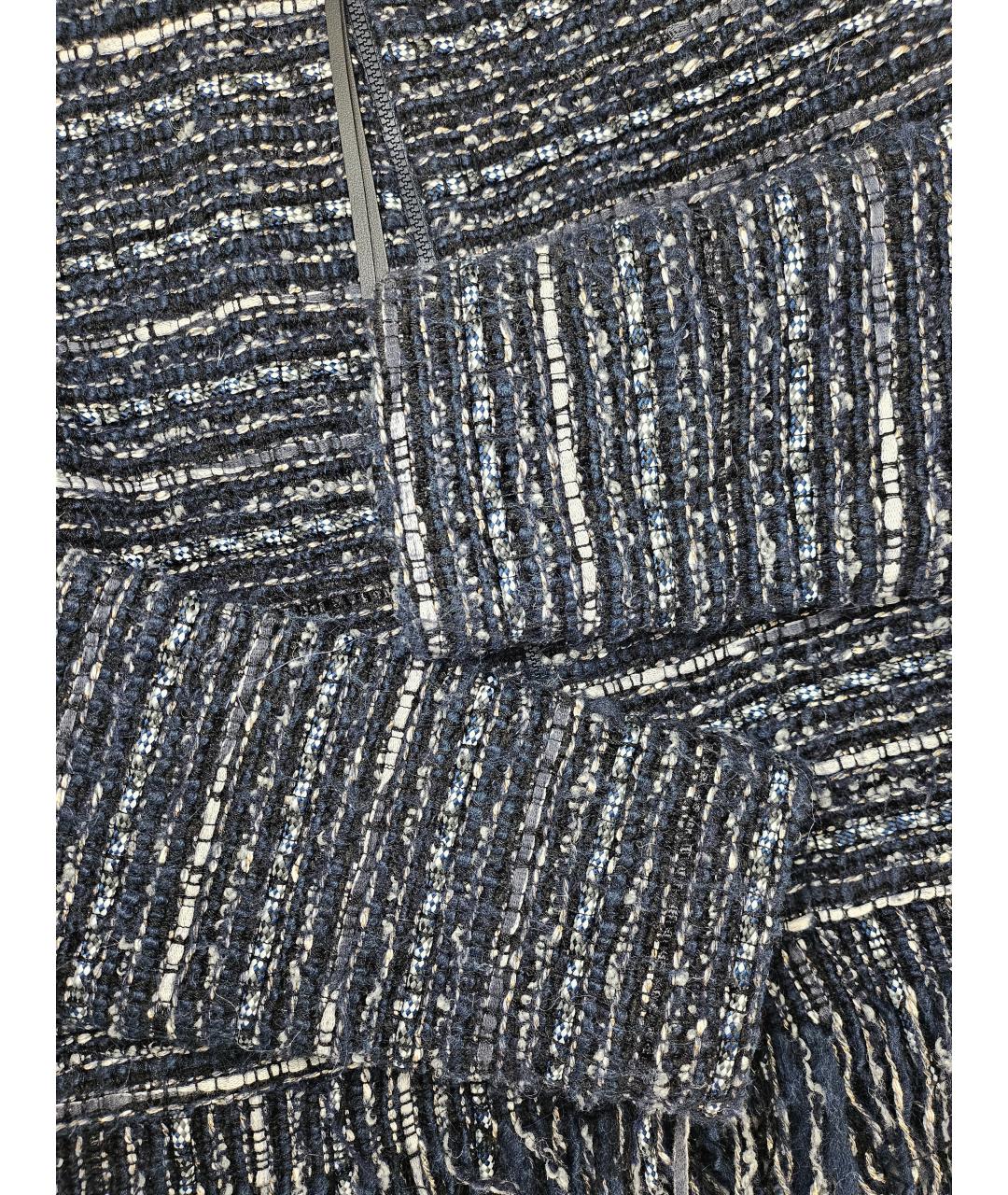 FABIANA FILIPPI Темно-синий хлопковый жакет/пиджак, фото 4