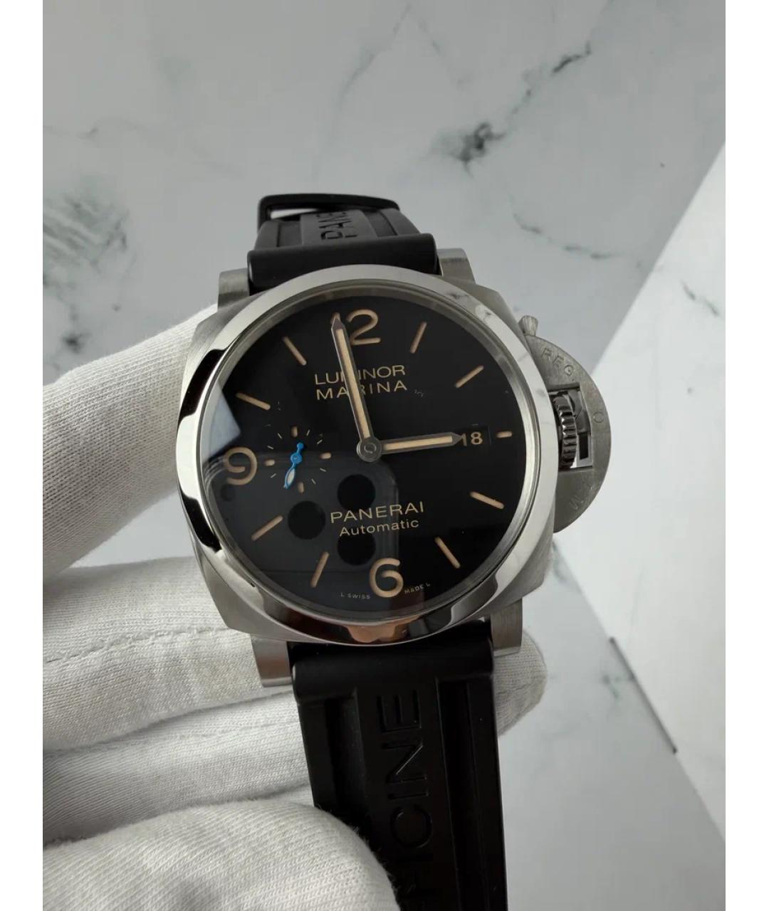 PANERAI Черные металлические часы, фото 3