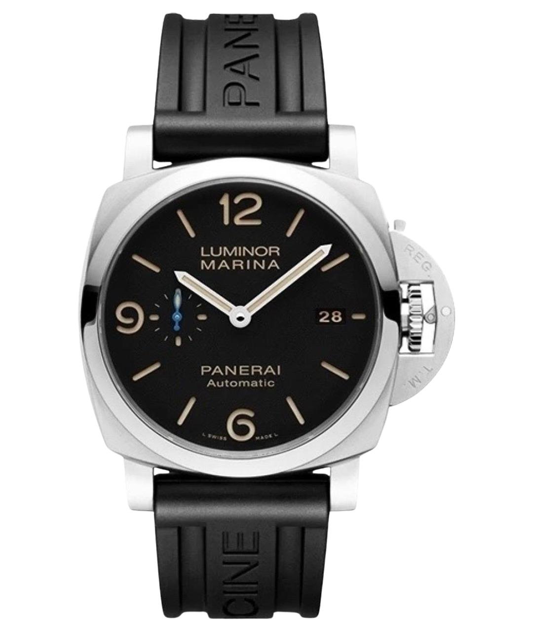 PANERAI Черные металлические часы, фото 1