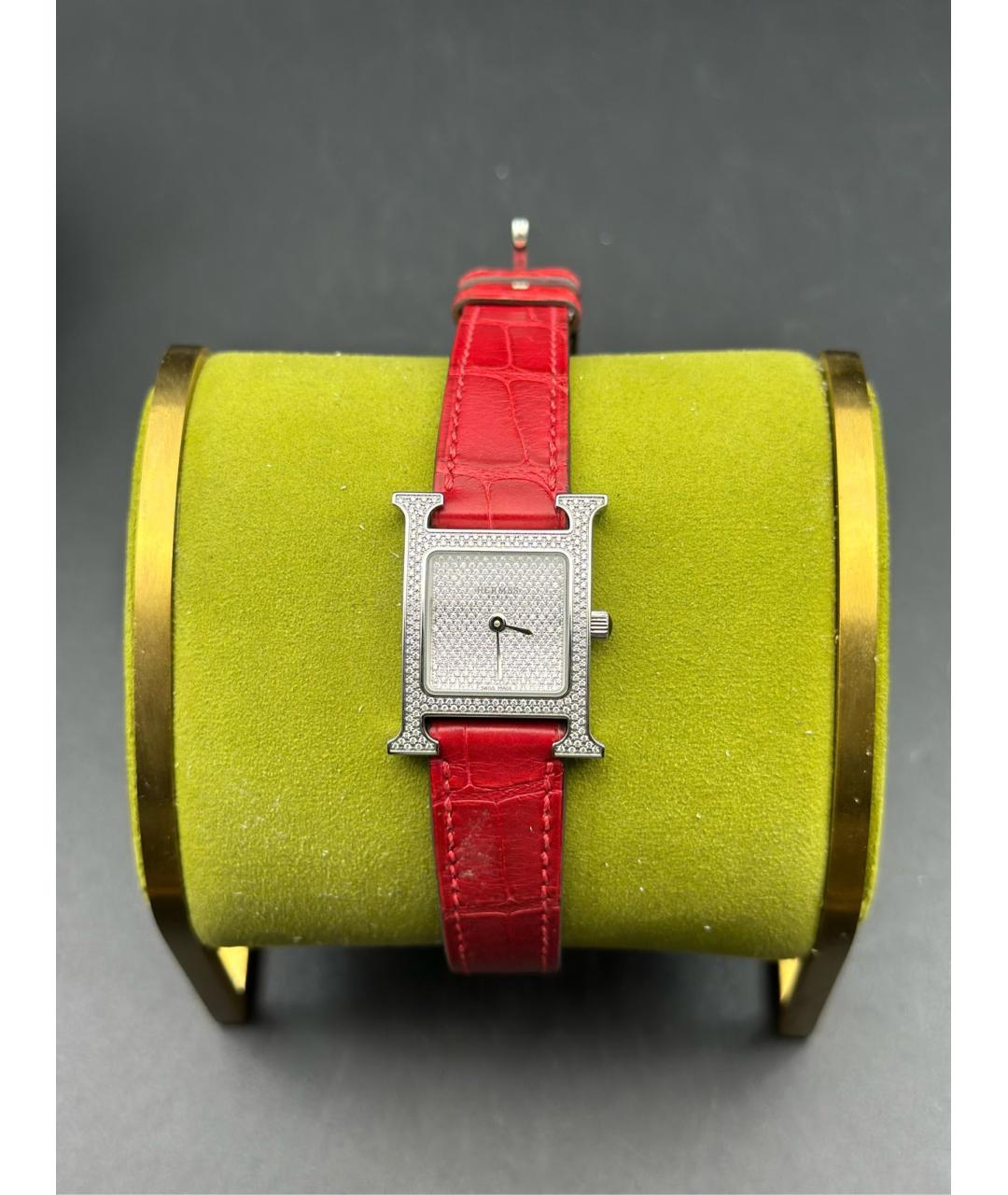 HERMES Белые металлические часы, фото 9