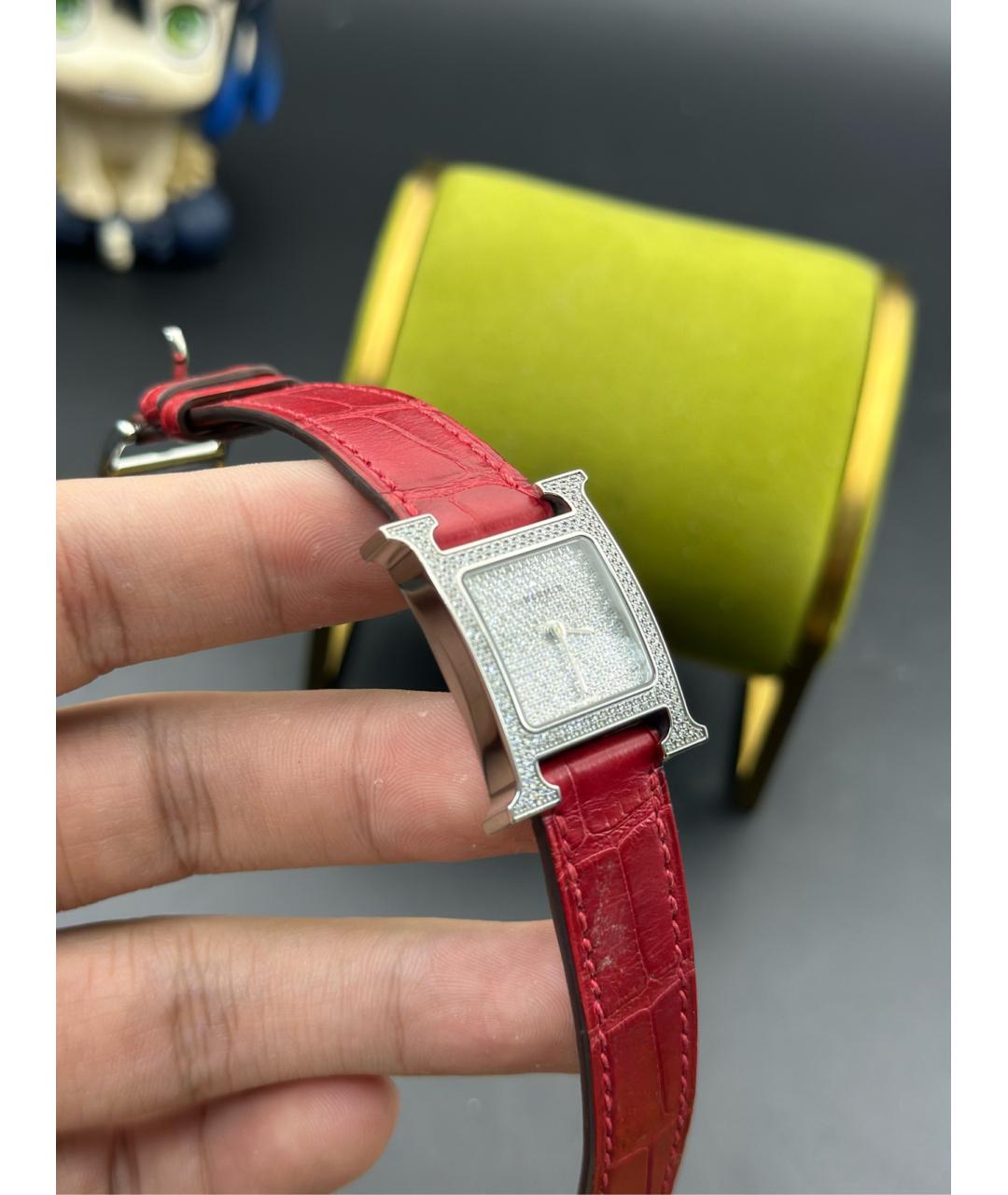 HERMES Белые металлические часы, фото 3