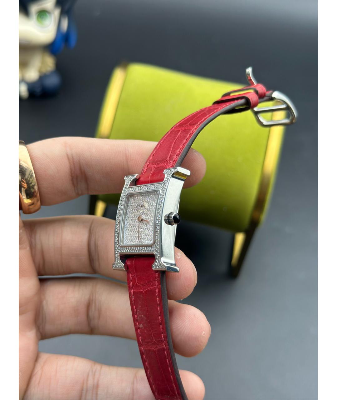 HERMES Белые металлические часы, фото 4