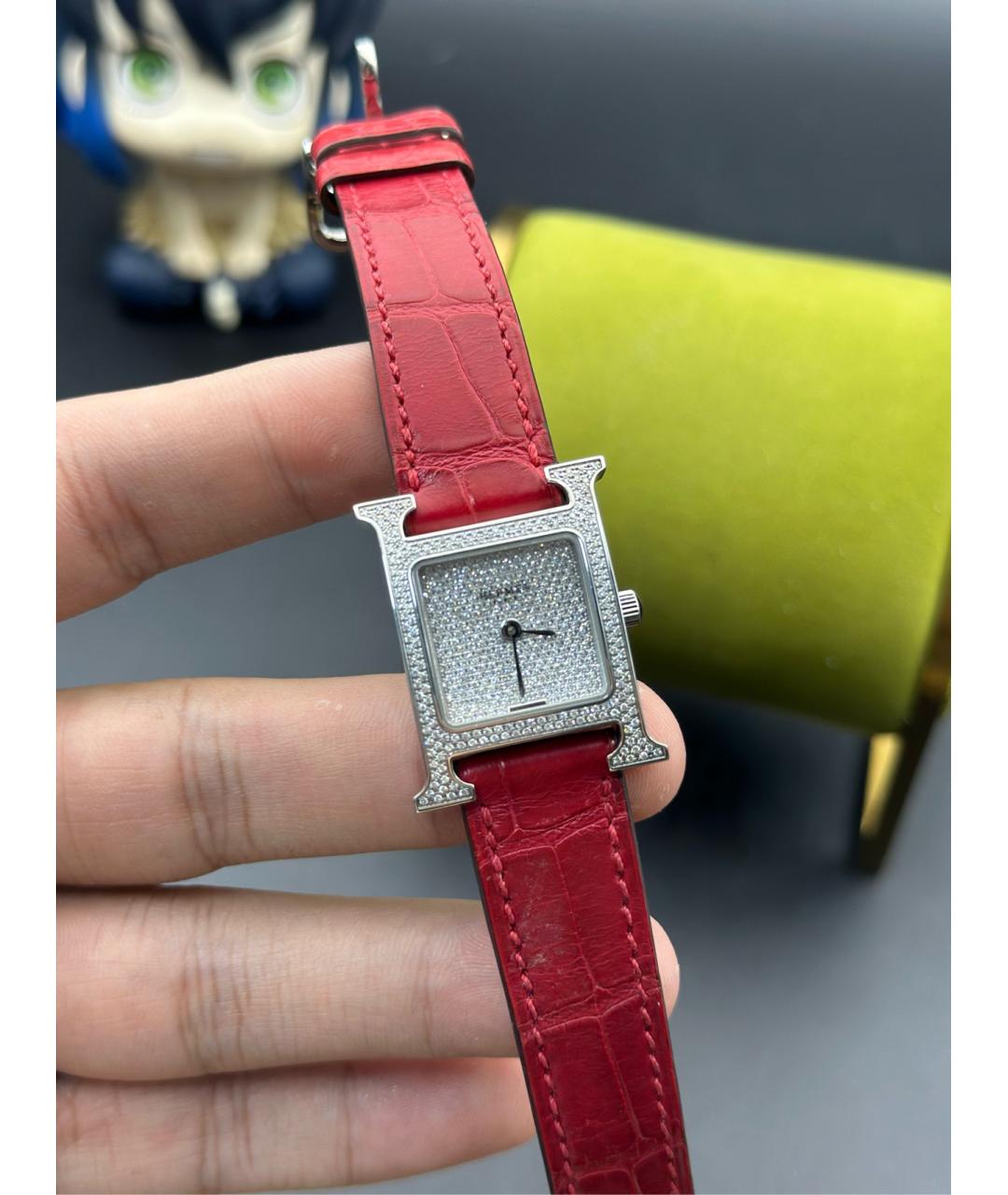 HERMES Белые металлические часы, фото 8