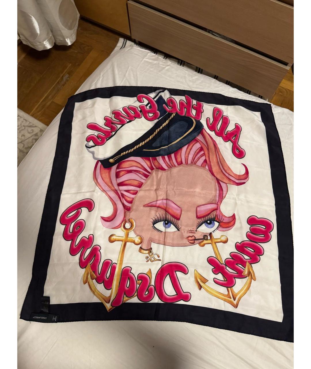 DSQUARED2 Мульти шелковый платок, фото 3