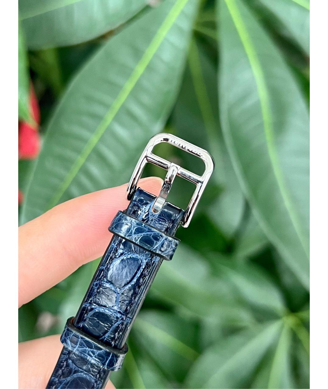 HERMES Черные металлические часы, фото 6