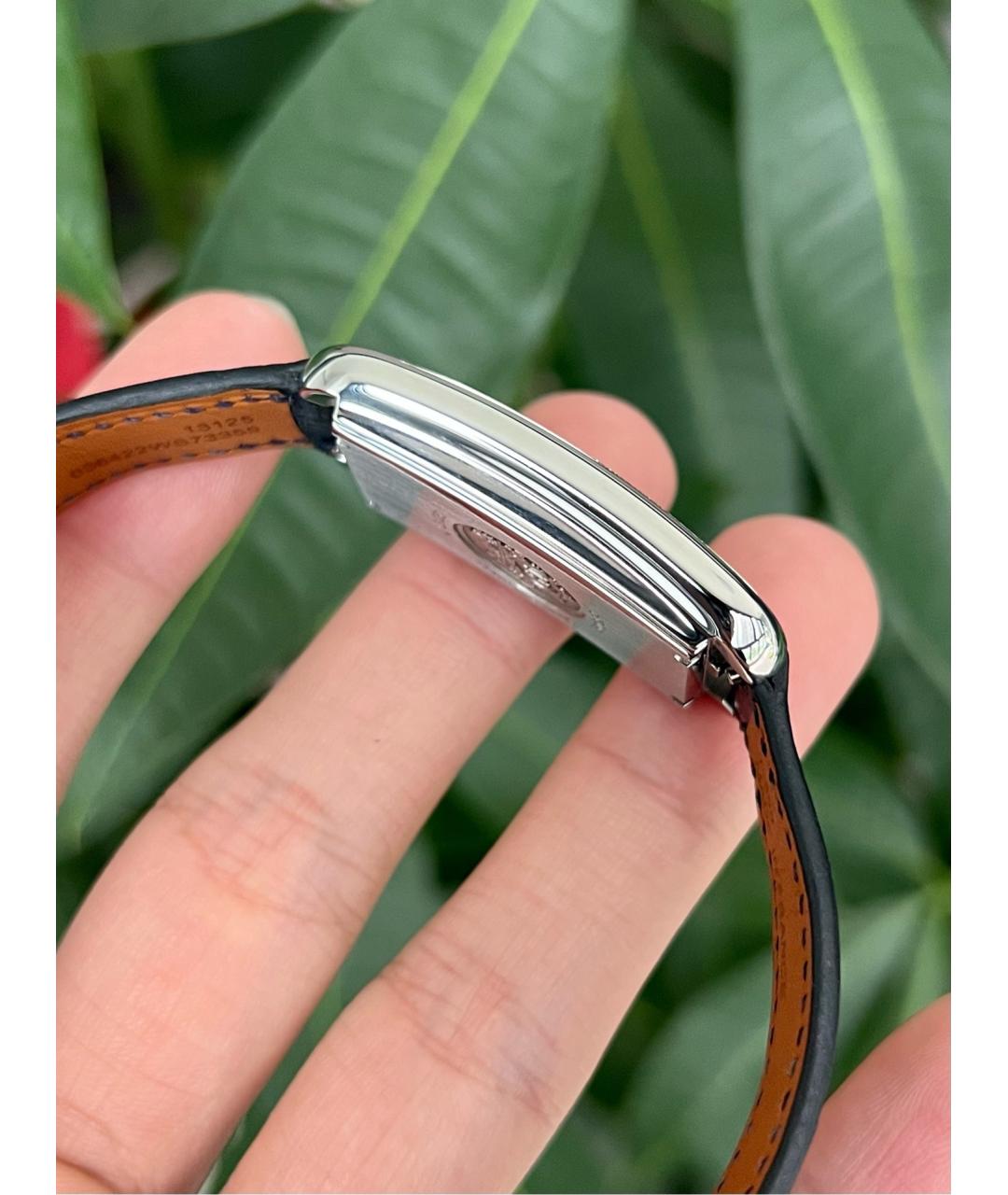 HERMES Черные металлические часы, фото 4