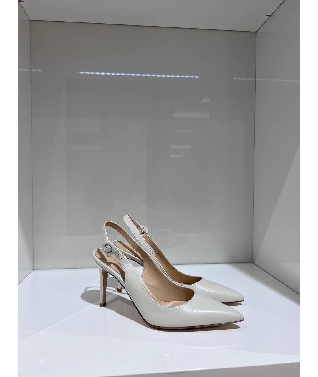GIANVITO ROSSI Белые кожаные туфли, фото 2