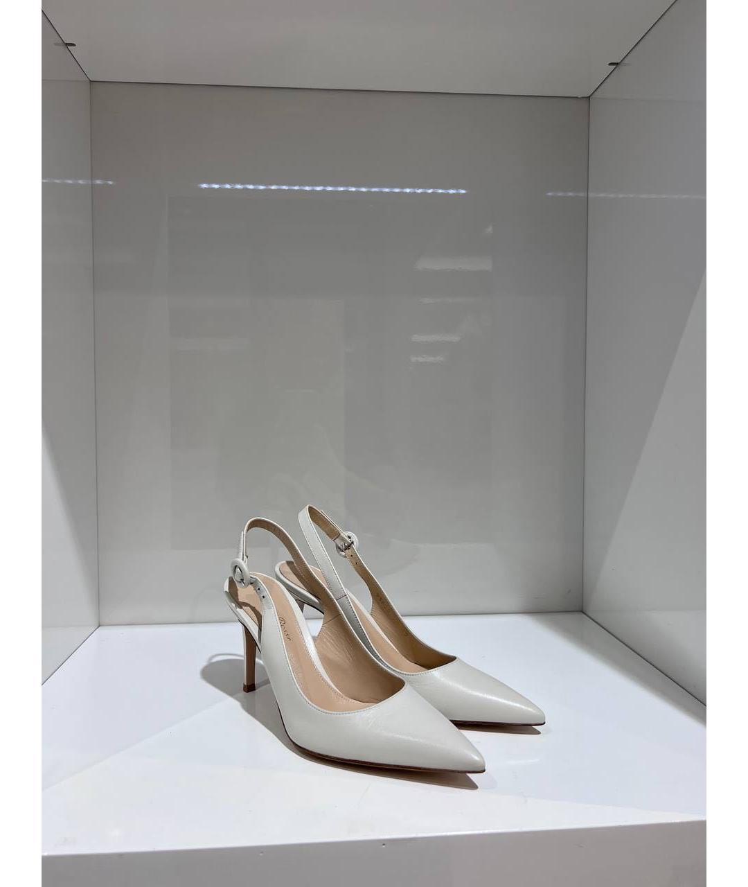 GIANVITO ROSSI Белые кожаные туфли, фото 3