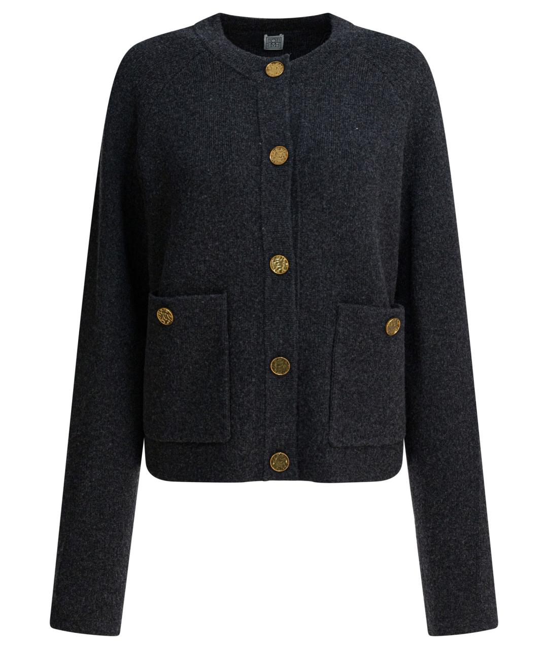 TOTEME Серый шерстяной кардиган, фото 1