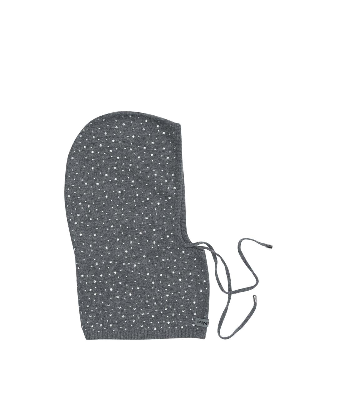 PINKO Серая шерстяная шапка, фото 2