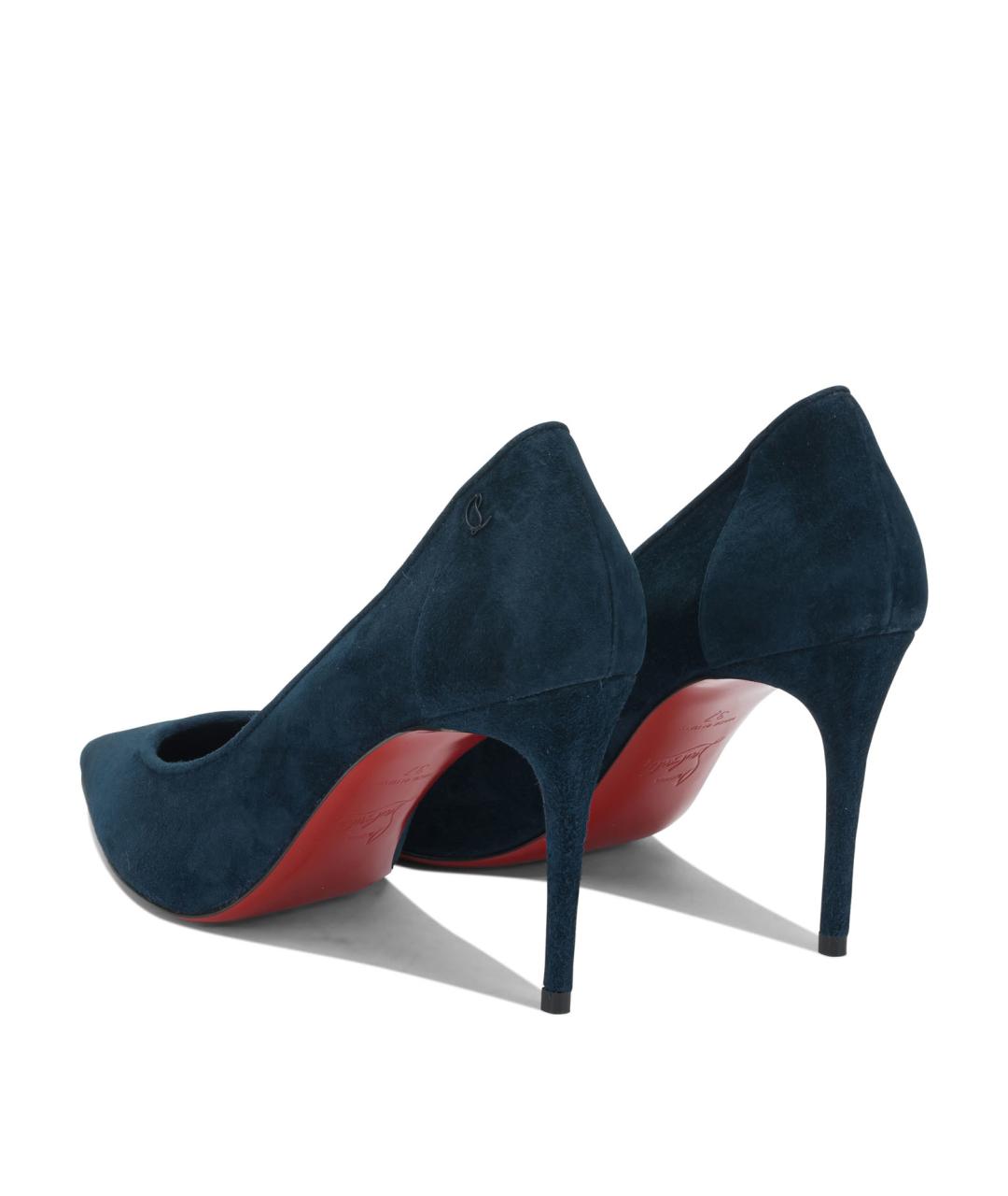 CHRISTIAN LOUBOUTIN Темно-синие замшевые туфли, фото 4