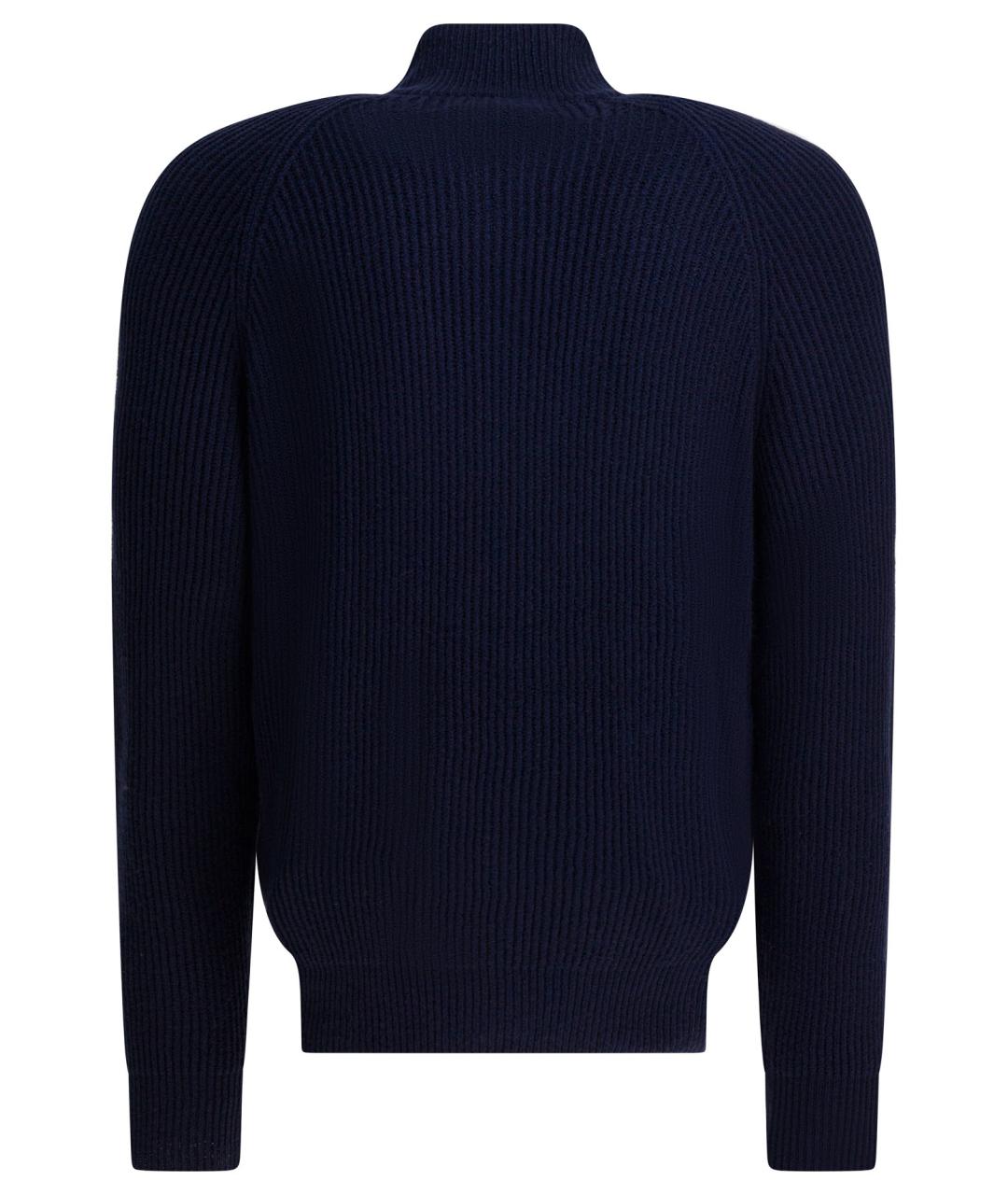 BRUNELLO CUCINELLI Темно-синий хлопковый кардиган, фото 2