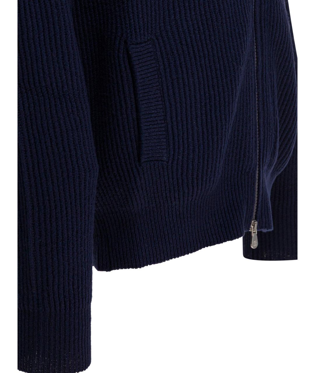 BRUNELLO CUCINELLI Темно-синий хлопковый кардиган, фото 4