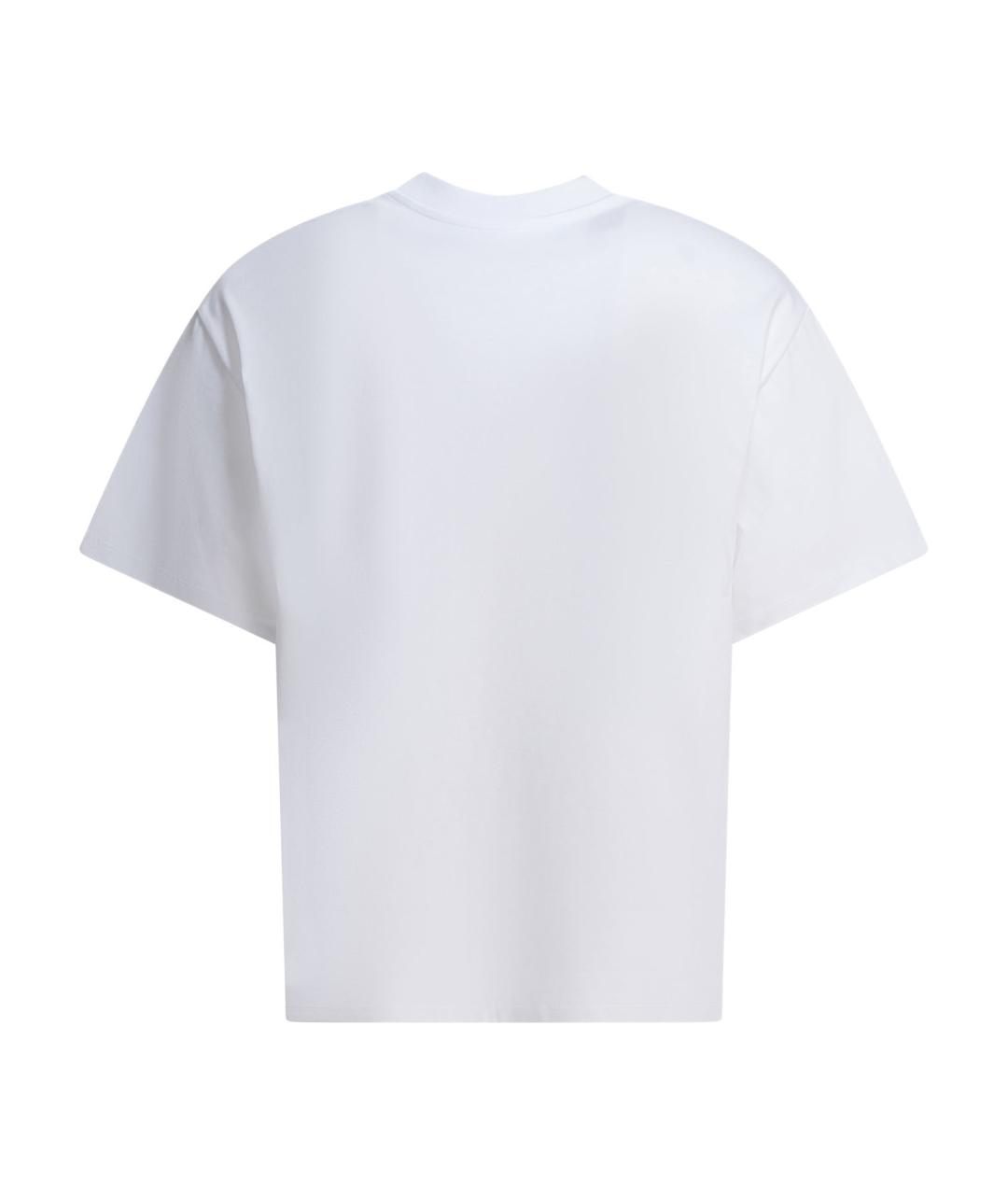 CELINE Белая хлопковая футболка, фото 2