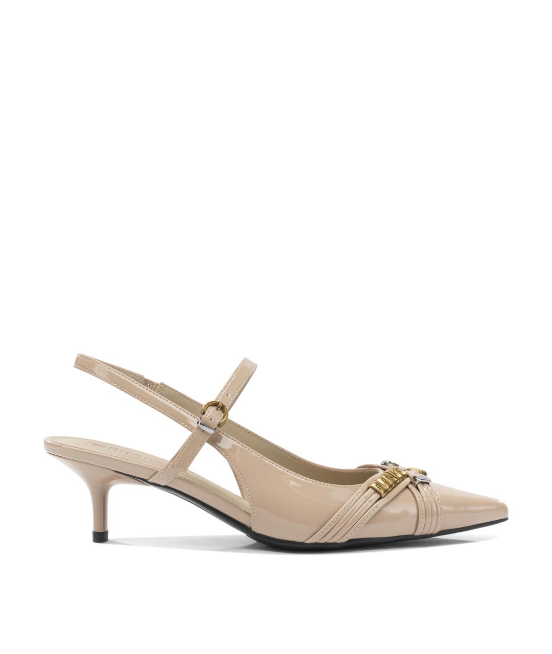 PINKO Бежевые кожаные туфли, фото 1