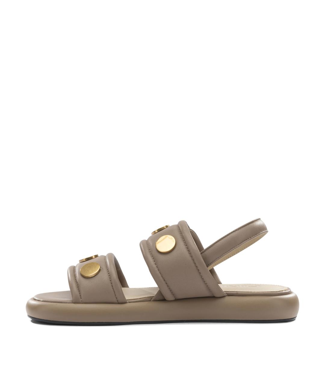PINKO Бежевые кожаные сандалии, фото 3