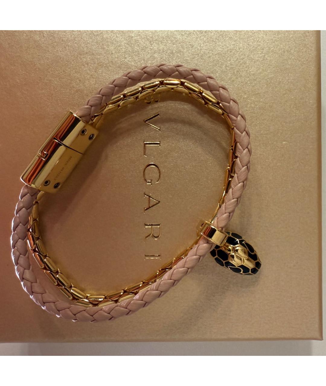 BVLGARI Розовый латунный браслет, фото 3