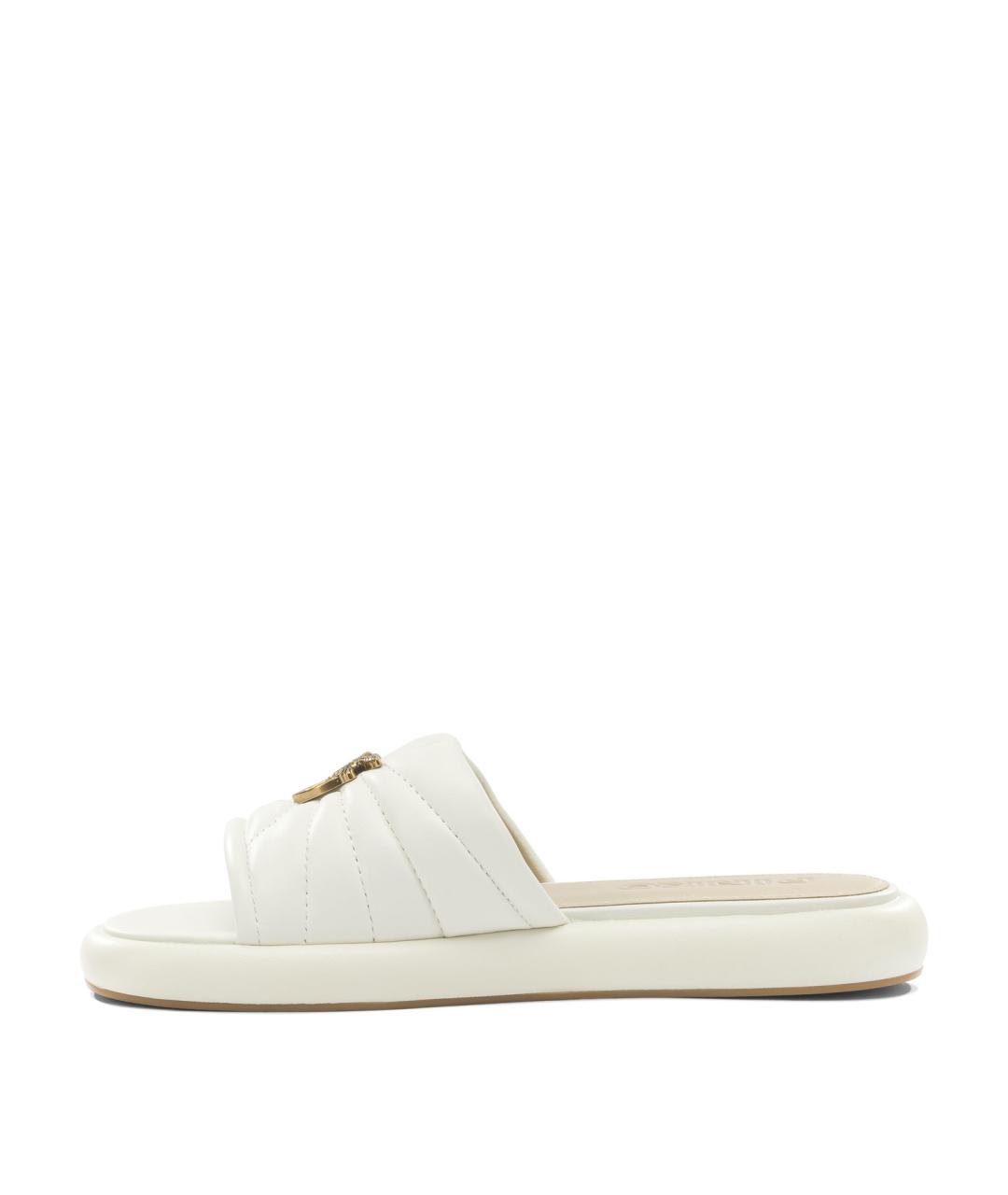 PINKO Белые кожаные шлепанцы, фото 3