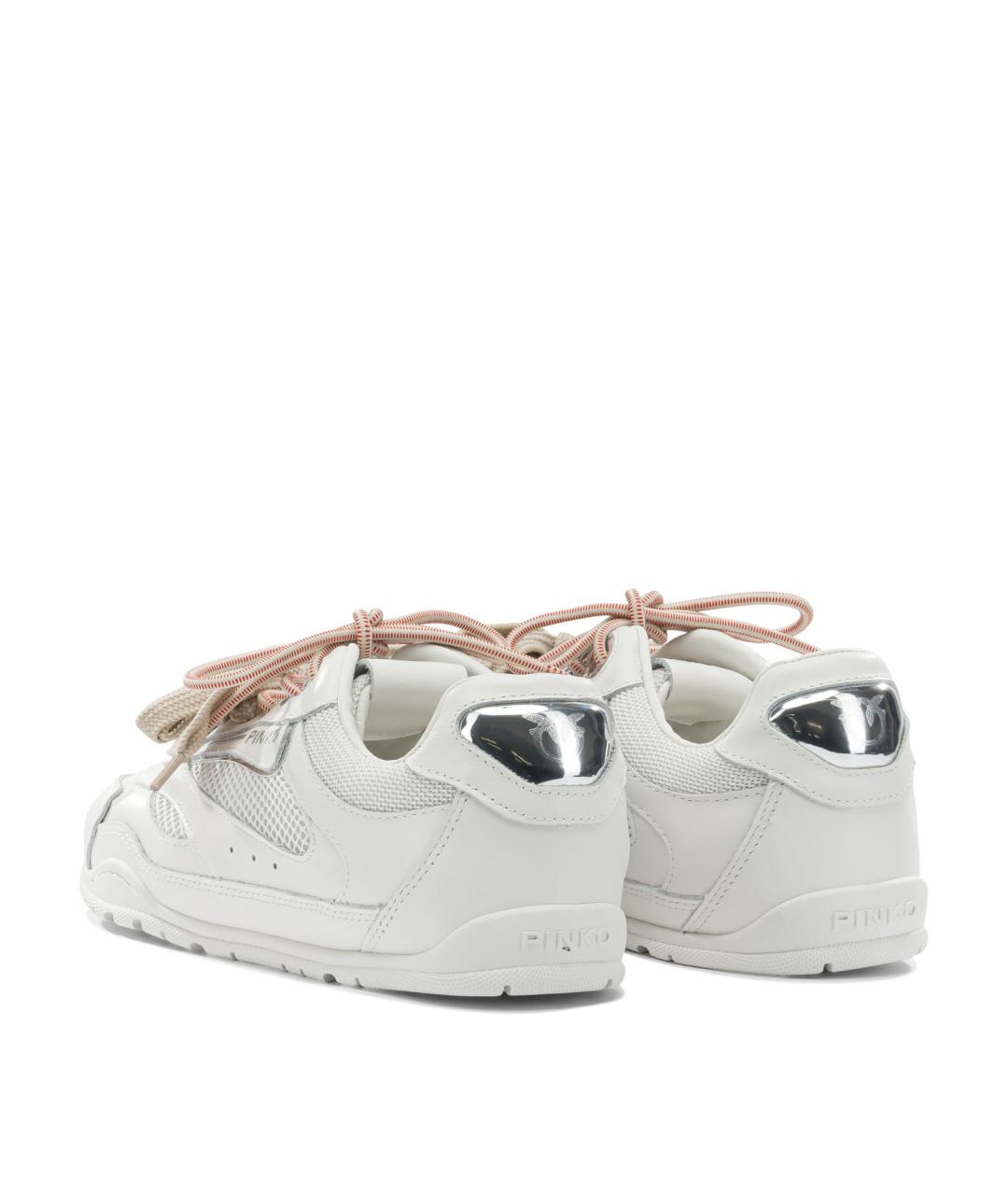 PINKO Белые кожаные кроссовки, фото 4