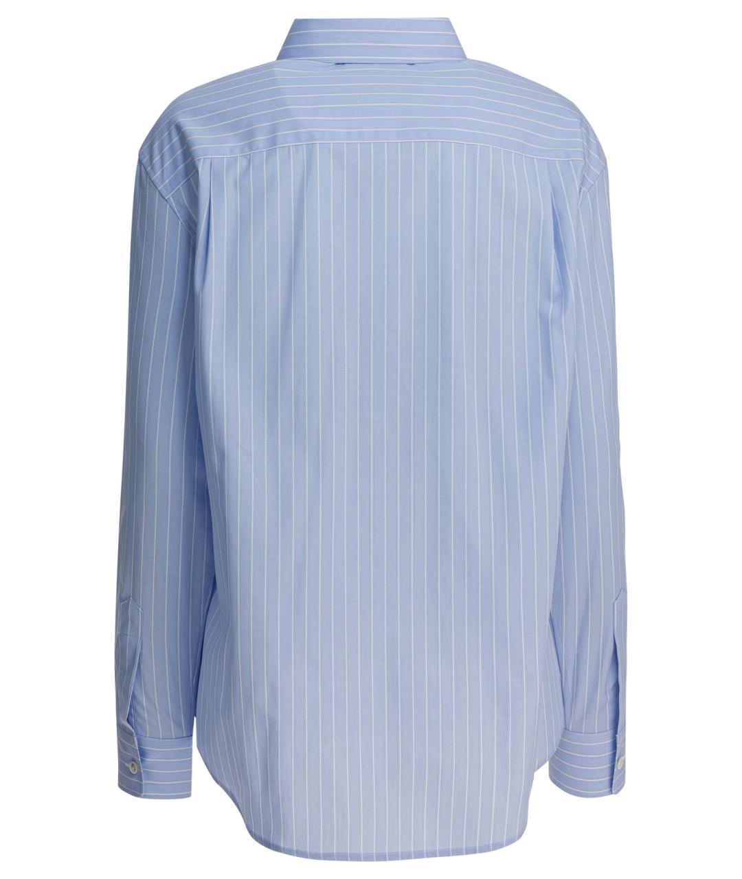 CELINE Голубая хлопковая рубашка, фото 2