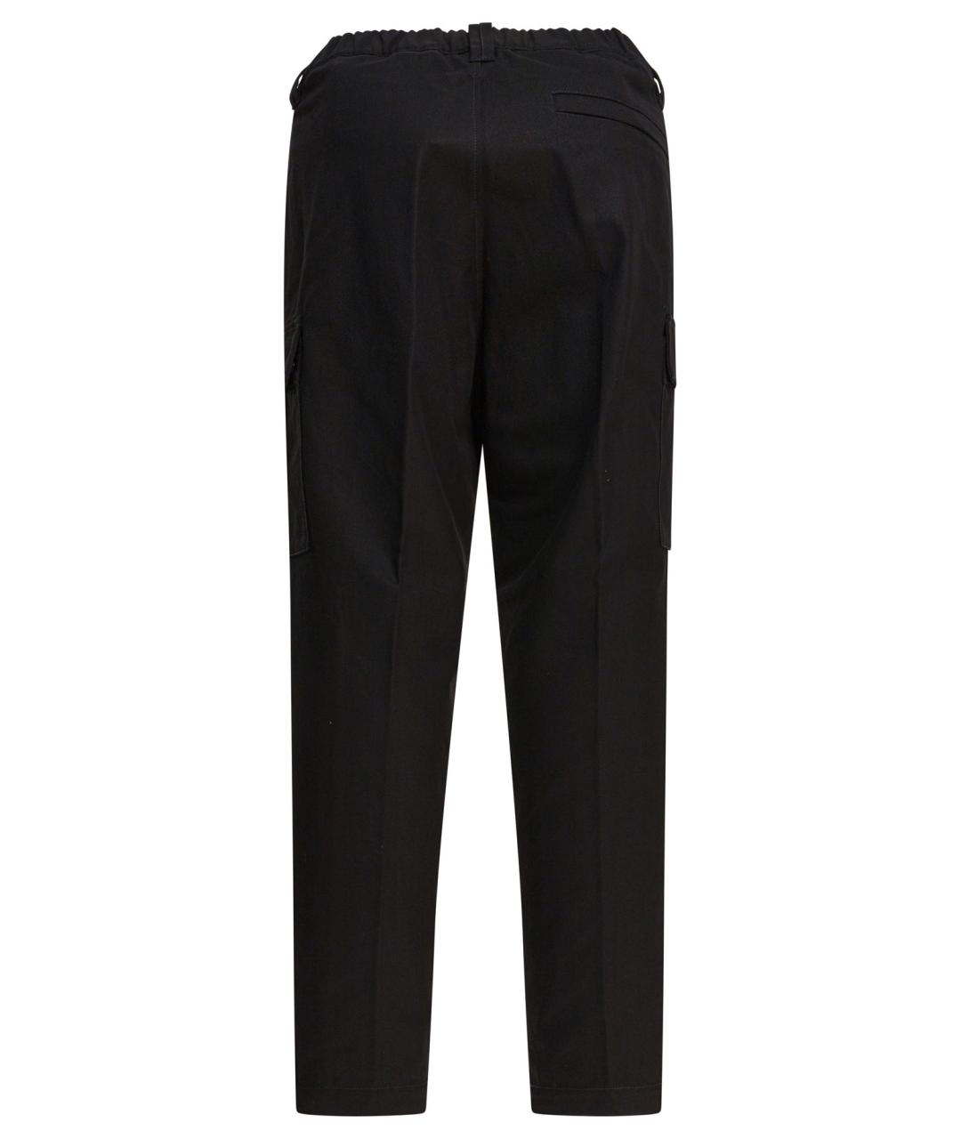 STONE ISLAND Черные хлопковые повседневные брюки, фото 2