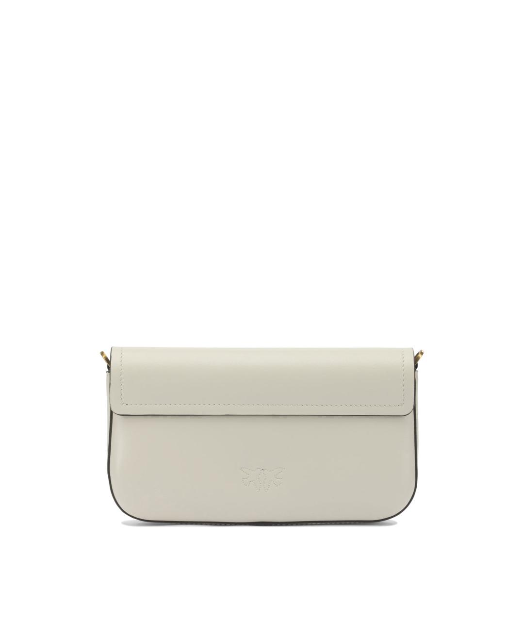 PINKO Белая кожаная сумка через плечо, фото 3