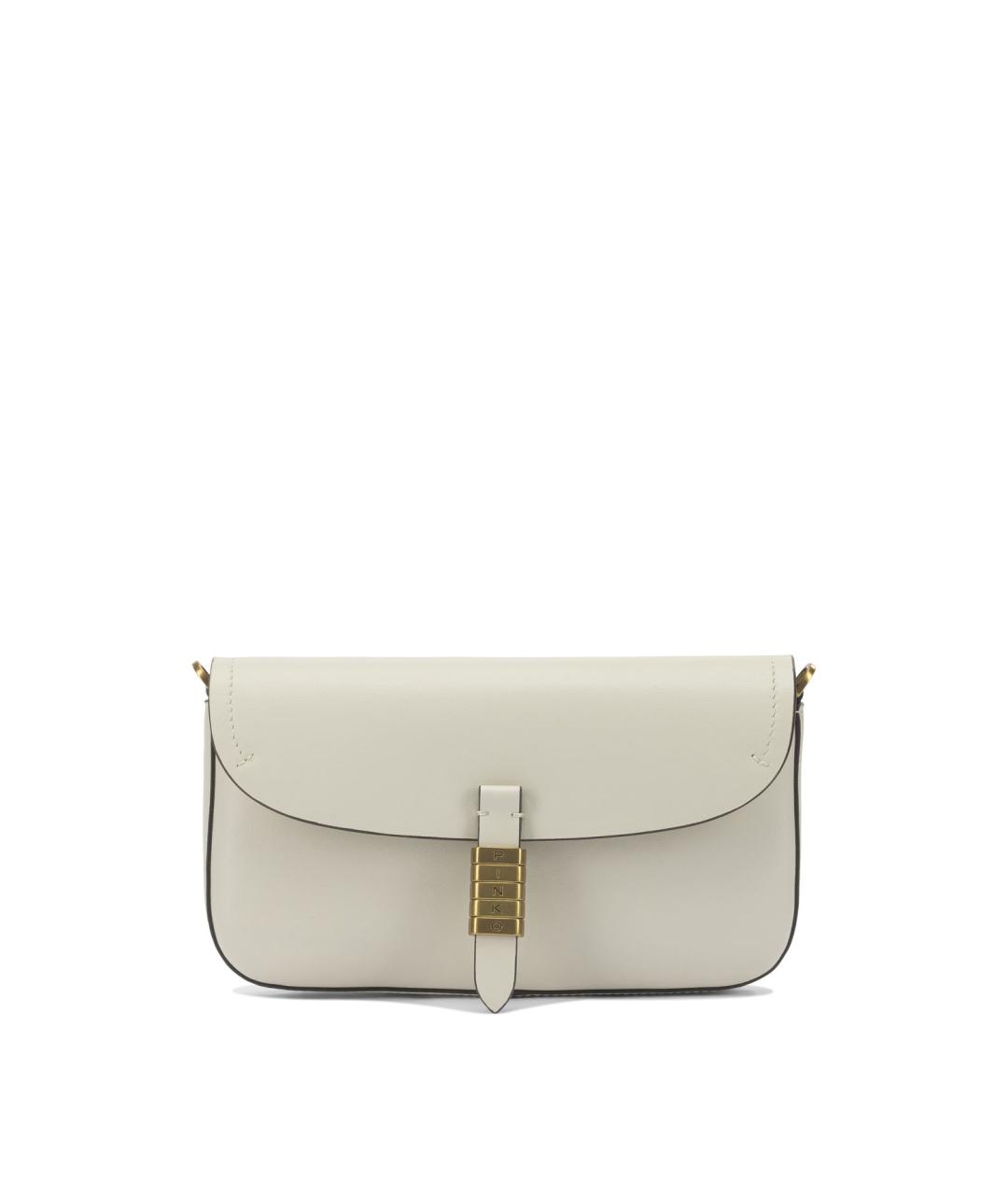 PINKO Белая кожаная сумка через плечо, фото 1