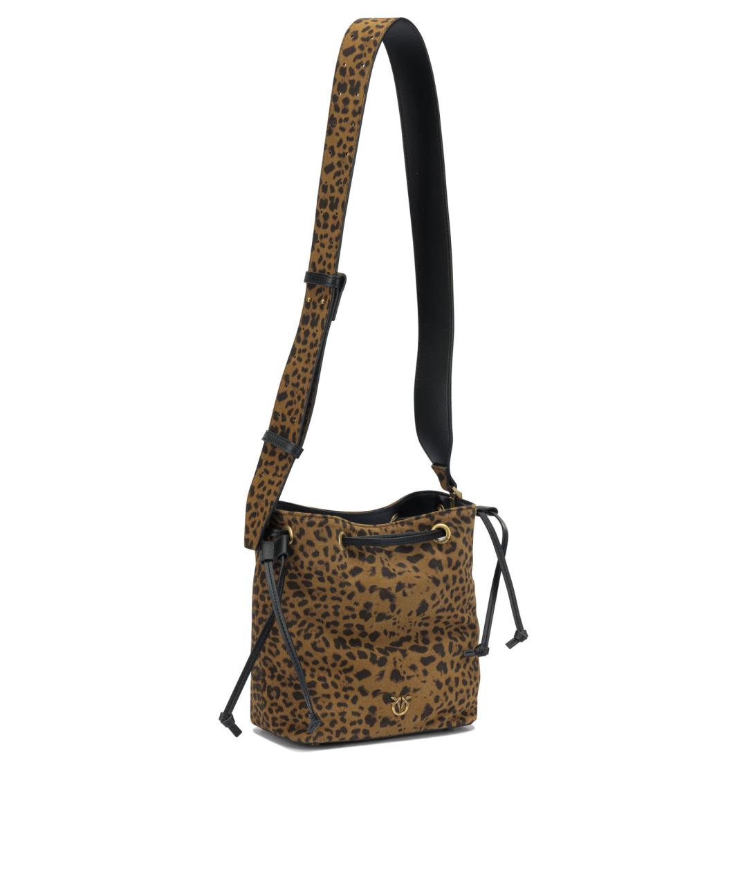 PINKO Коричневая кожаная сумка через плечо, фото 2