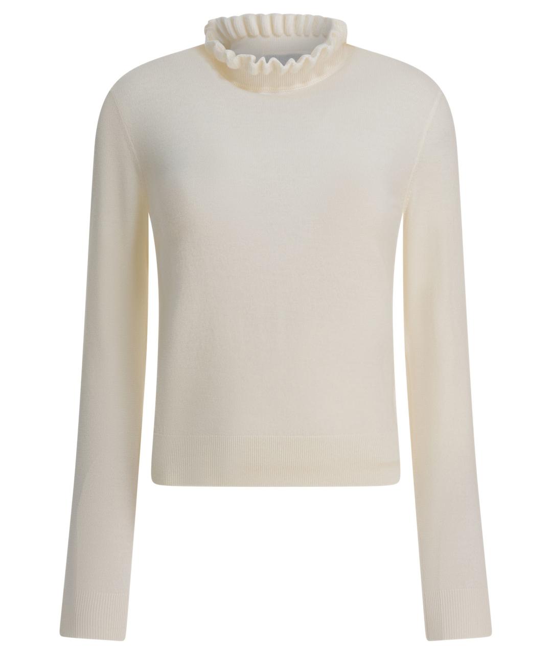 ALEXANDER MCQUEEN Белый шерстяной джемпер / свитер, фото 1