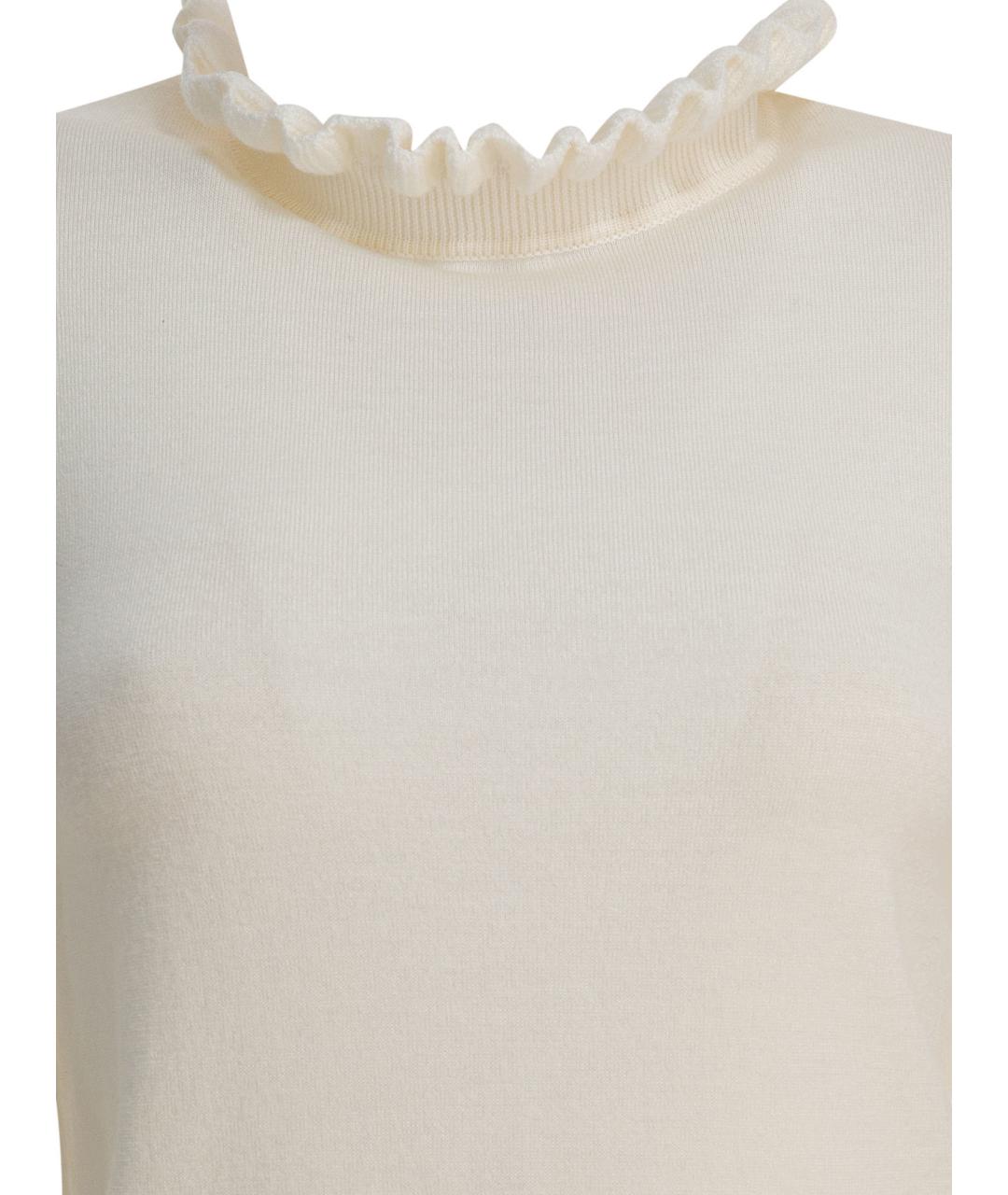 ALEXANDER MCQUEEN Белый шерстяной джемпер / свитер, фото 3