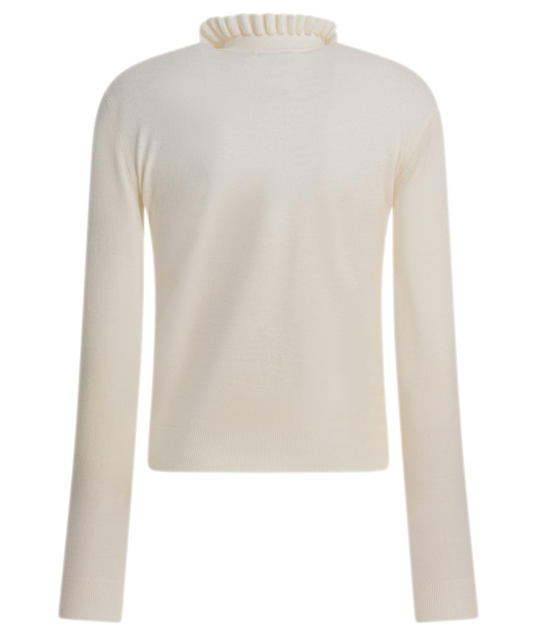 ALEXANDER MCQUEEN Белый шерстяной джемпер / свитер, фото 2