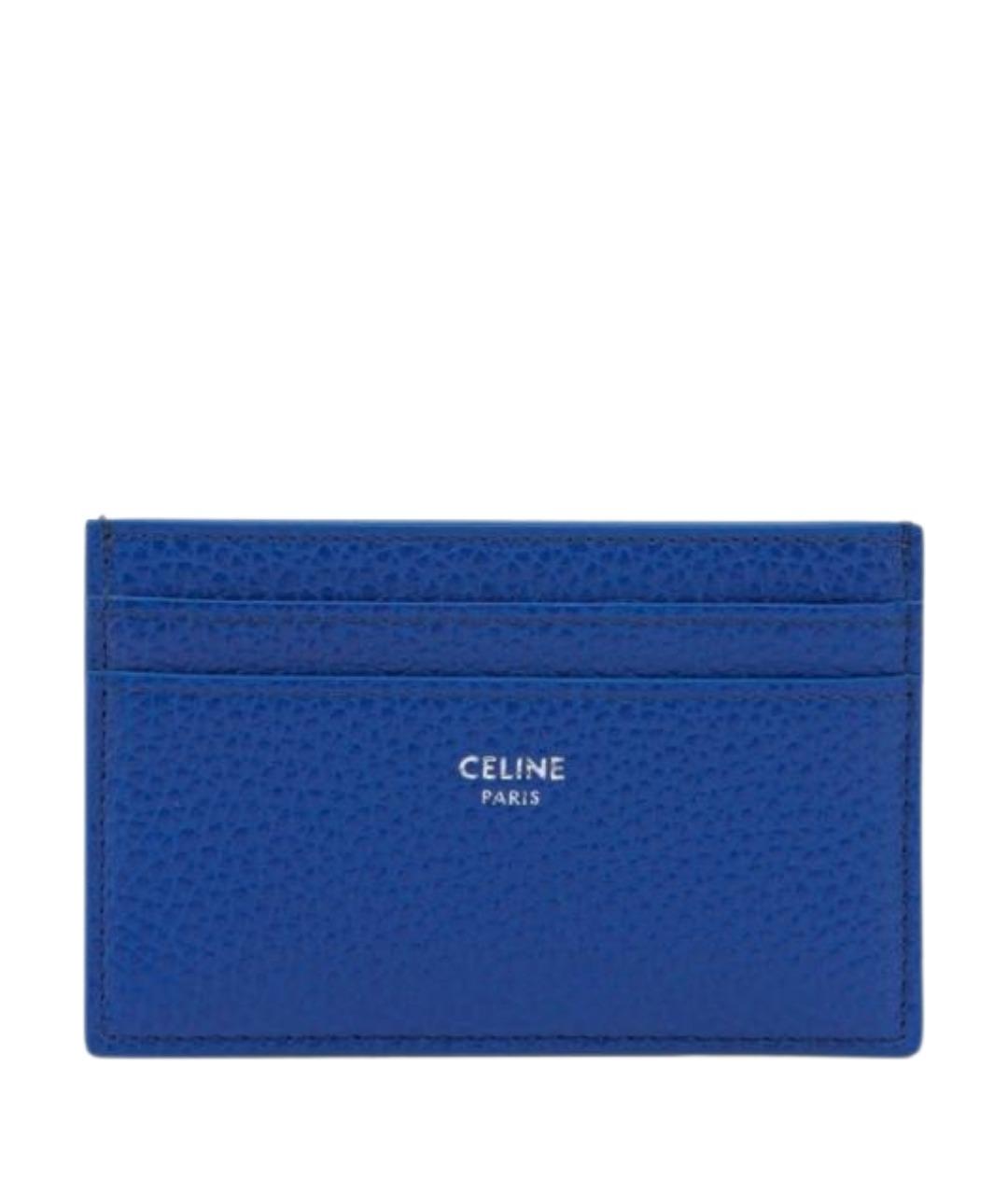 CELINE Синий кожаный кардхолдер, фото 1