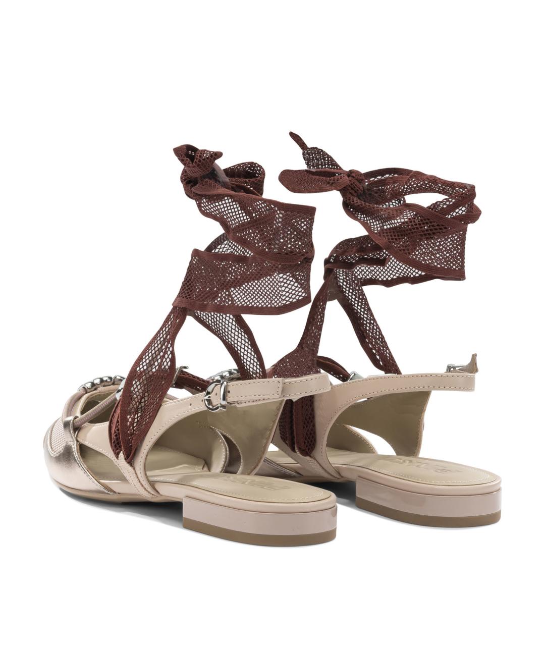 PINKO Бежевые кожаные балетки, фото 4