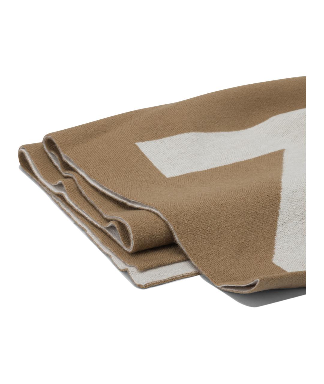 PINKO Бежевый шерстяной шарф, фото 2