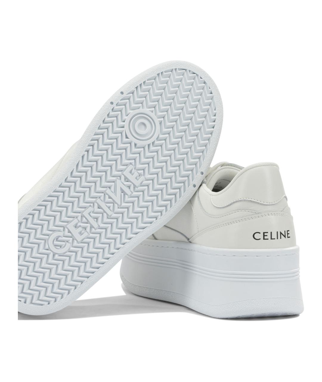 CELINE Белые кожаные кеды, фото 5